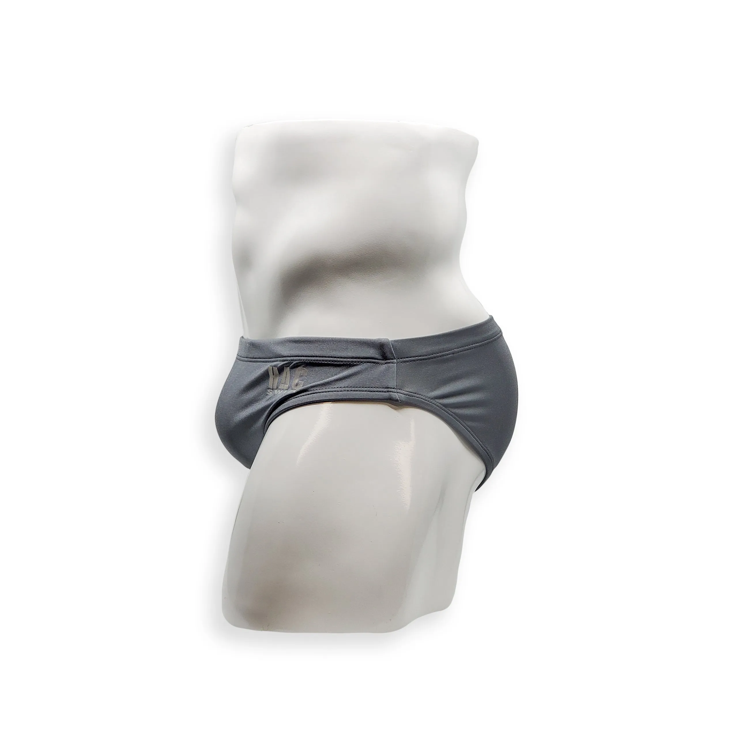 2 Inch Flat Front Swim Brief - Asphalt