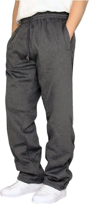 2024 Men's Fleece Cargo Sweatpants Drawstring Loose Fit Jogger Pants for Men with Pockets Stylish Hiking Work Trousers