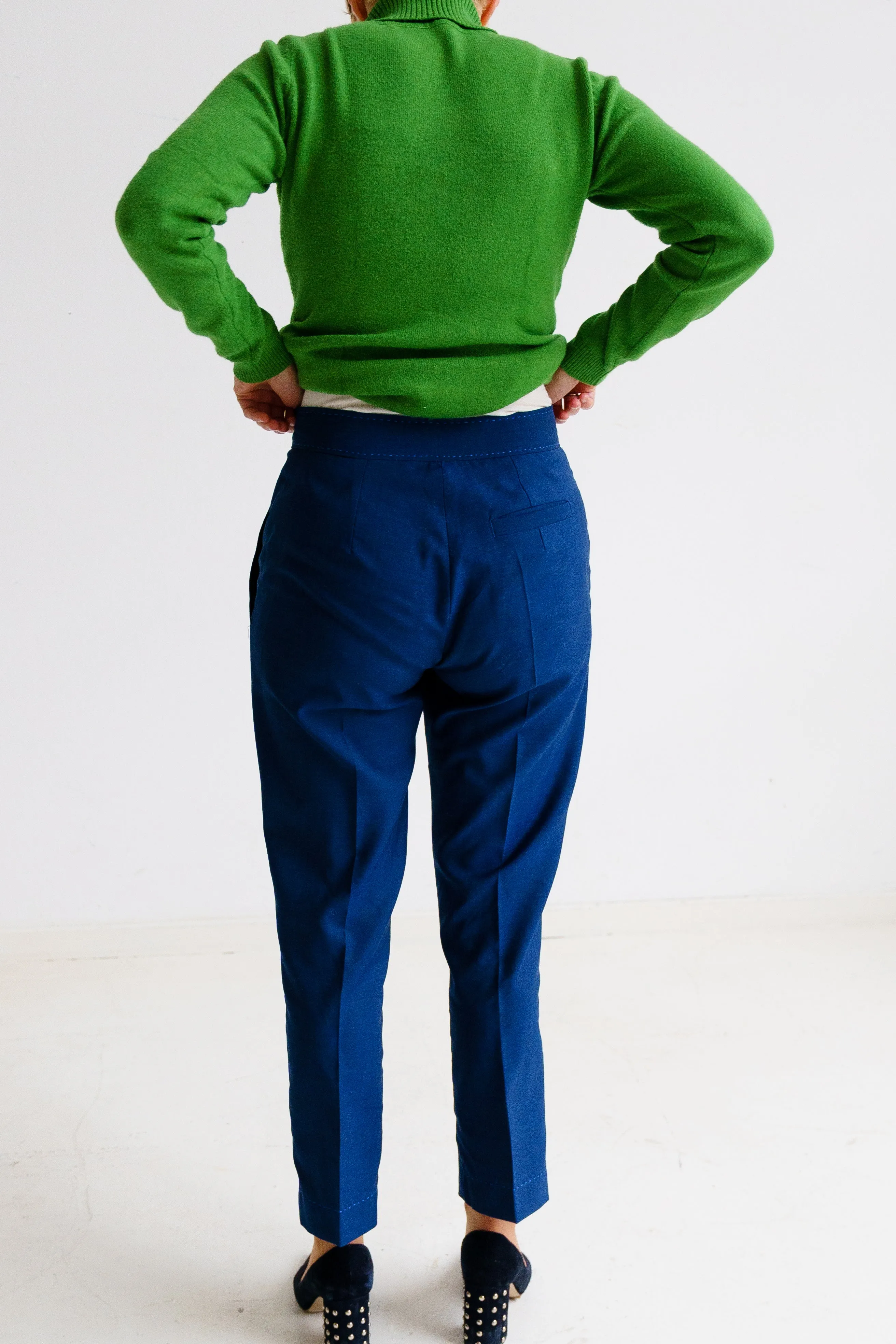 41-7 AGENDA Slim fit business trousers with pockets
