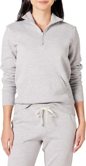 Amazon Essentials Women's Long-Sleeve Fleece Quarter-Zip Top (Available in Plus Size)