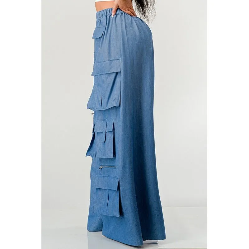 ATHINA WIDE MULTI POCKET CARGO PANTS