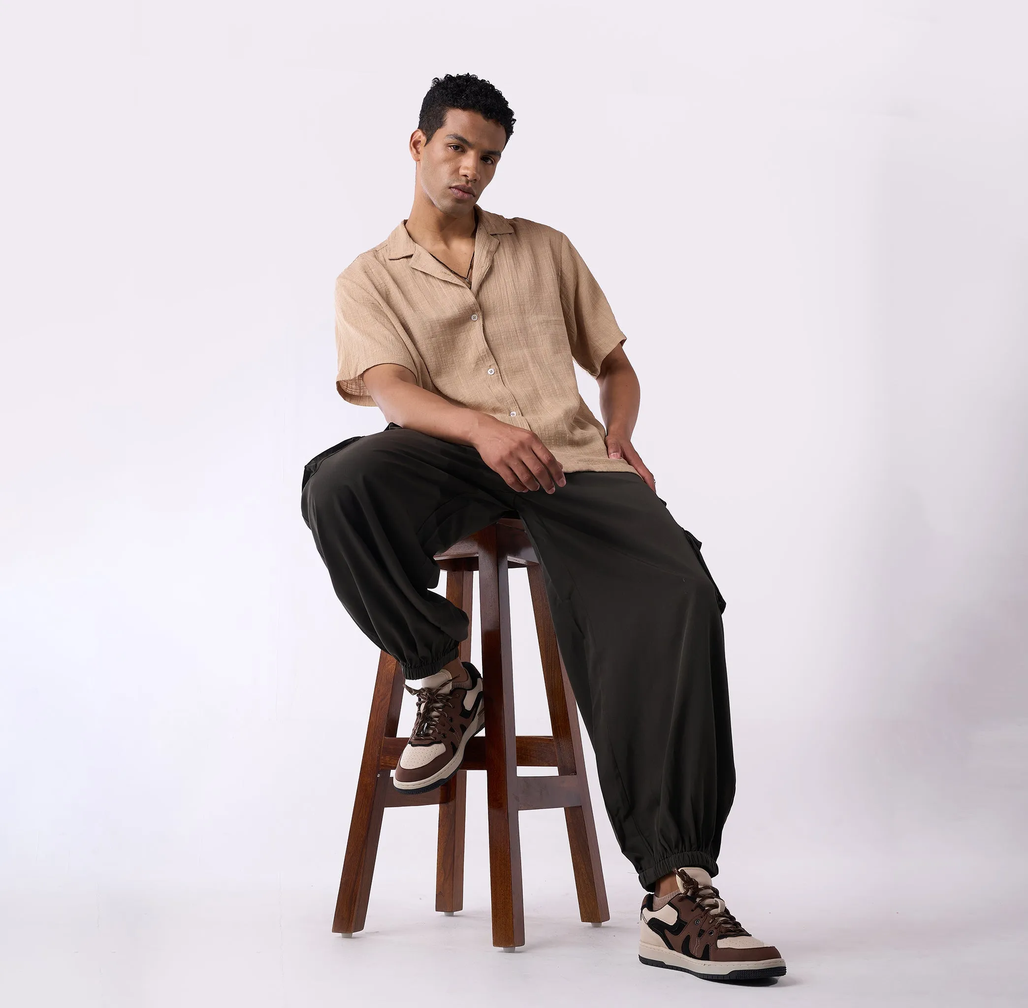 Baggy cargo air parachute pants