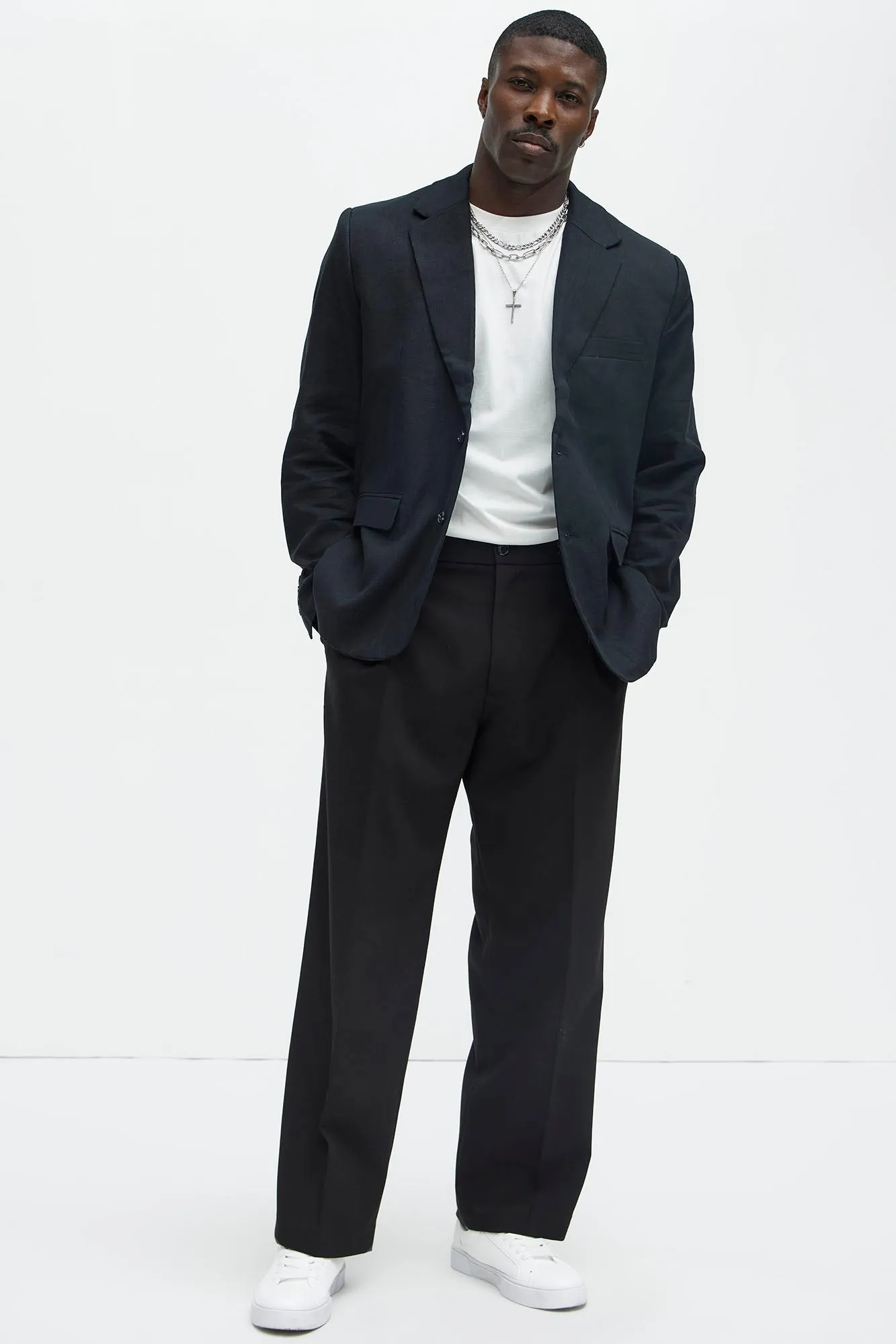 Bahamas Linen Suit Jacket - Black