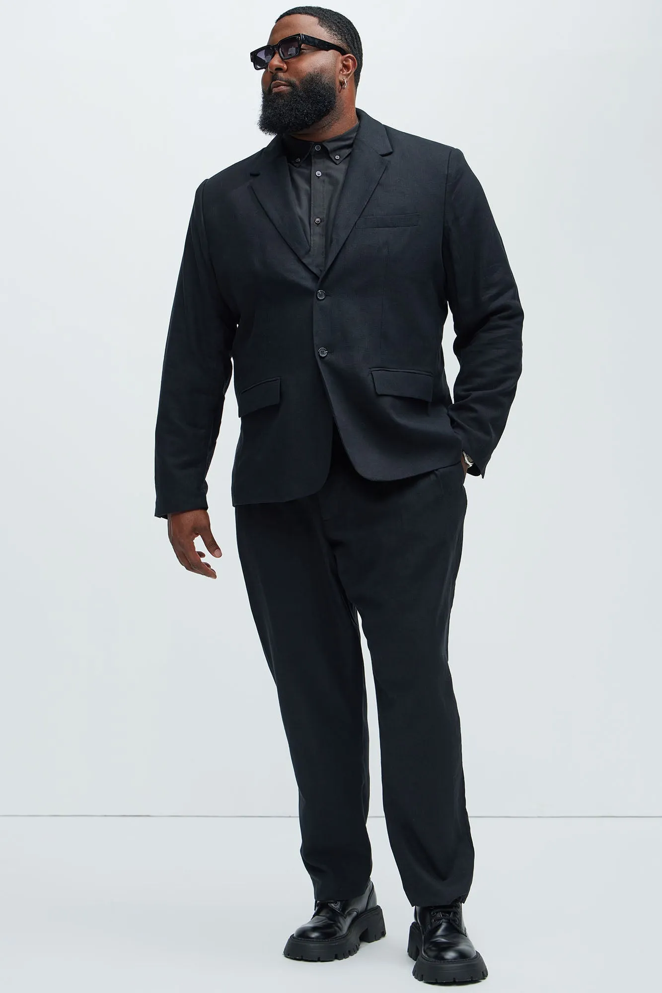Bahamas Linen Suit Jacket - Black
