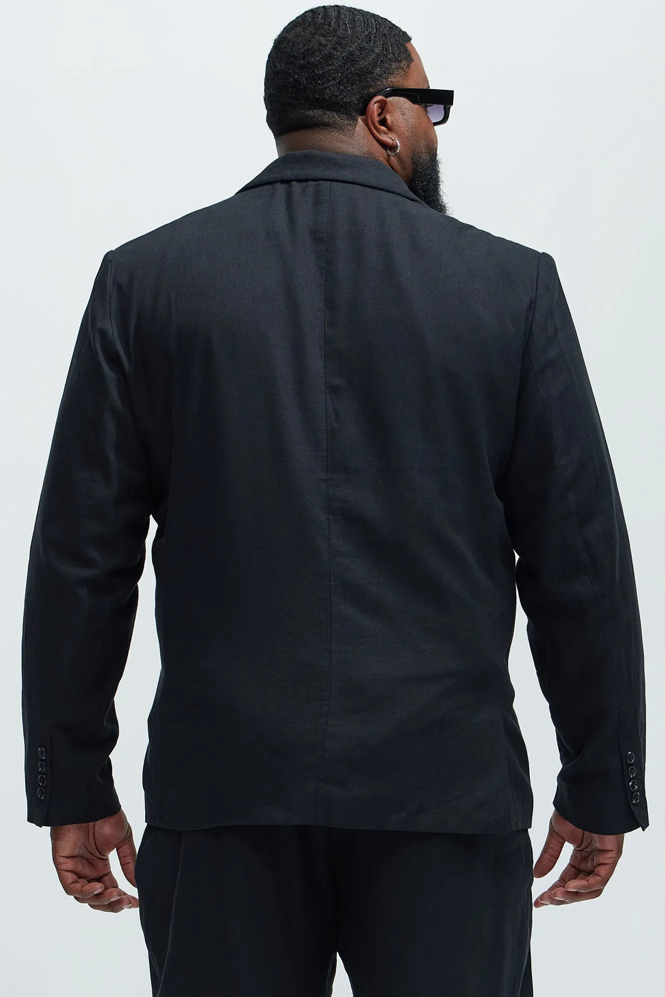 Bahamas Linen Suit Jacket - Black