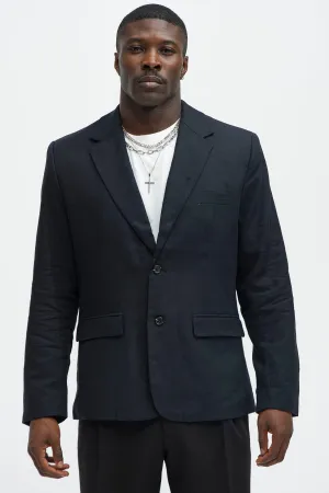 Bahamas Linen Suit Jacket - Black