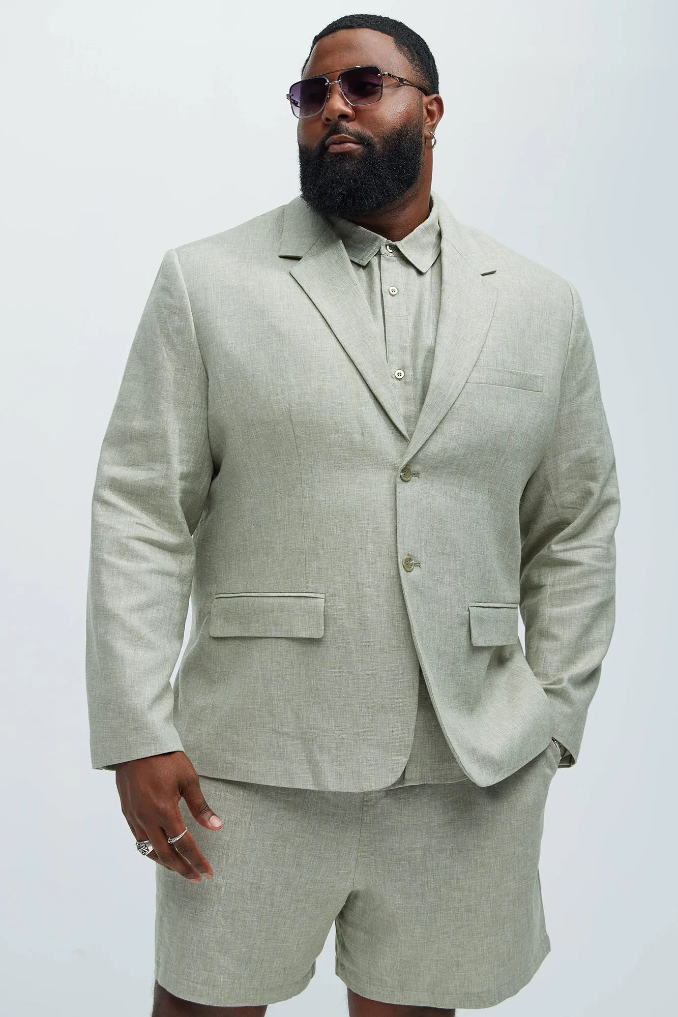 Bahamas Linen Suit Jacket - Green