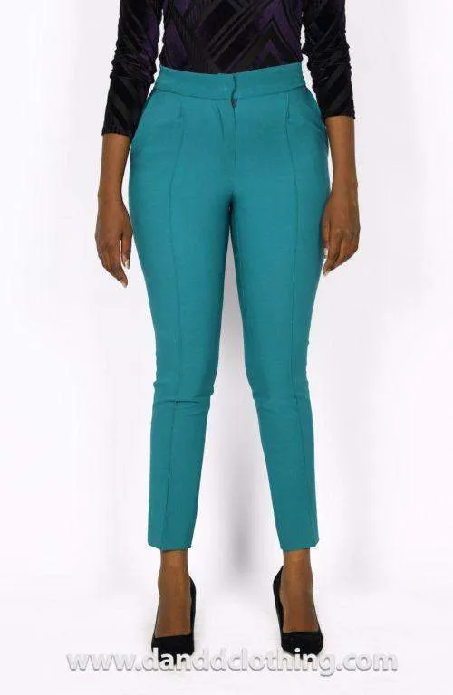 Blue Classic Pants for Women
