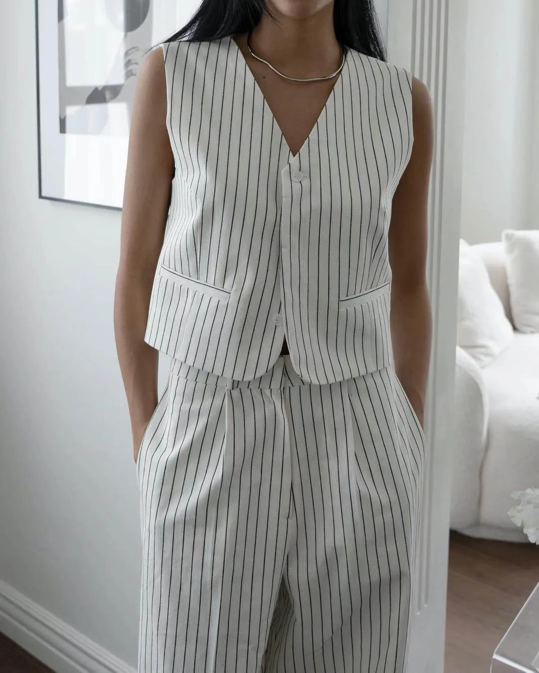 BRUNI PINSTRIPE TROUSERS