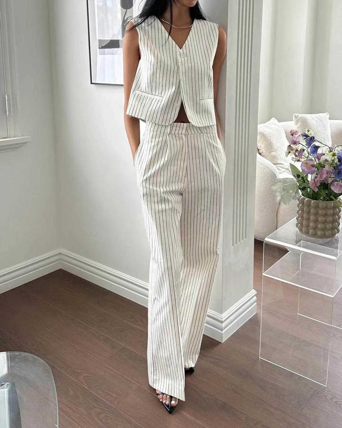 BRUNI PINSTRIPE TROUSERS