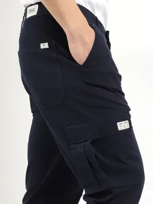 Crest Wears Navy Blue Cotton Cargo