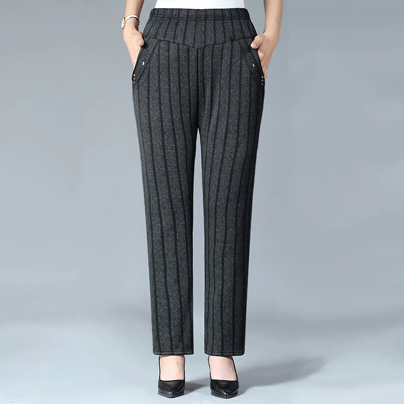 High Waist Straight Trousers Spring And Autumn Mother's Pants