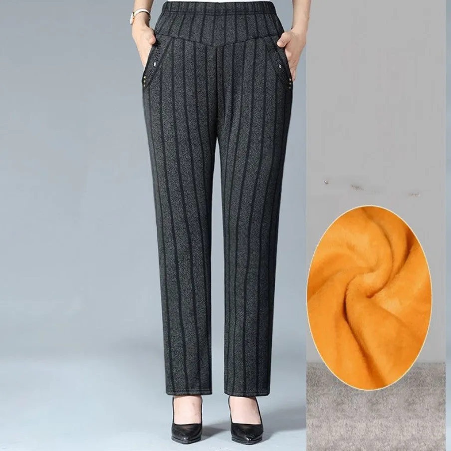 High Waist Straight Trousers Spring And Autumn Mother's Pants