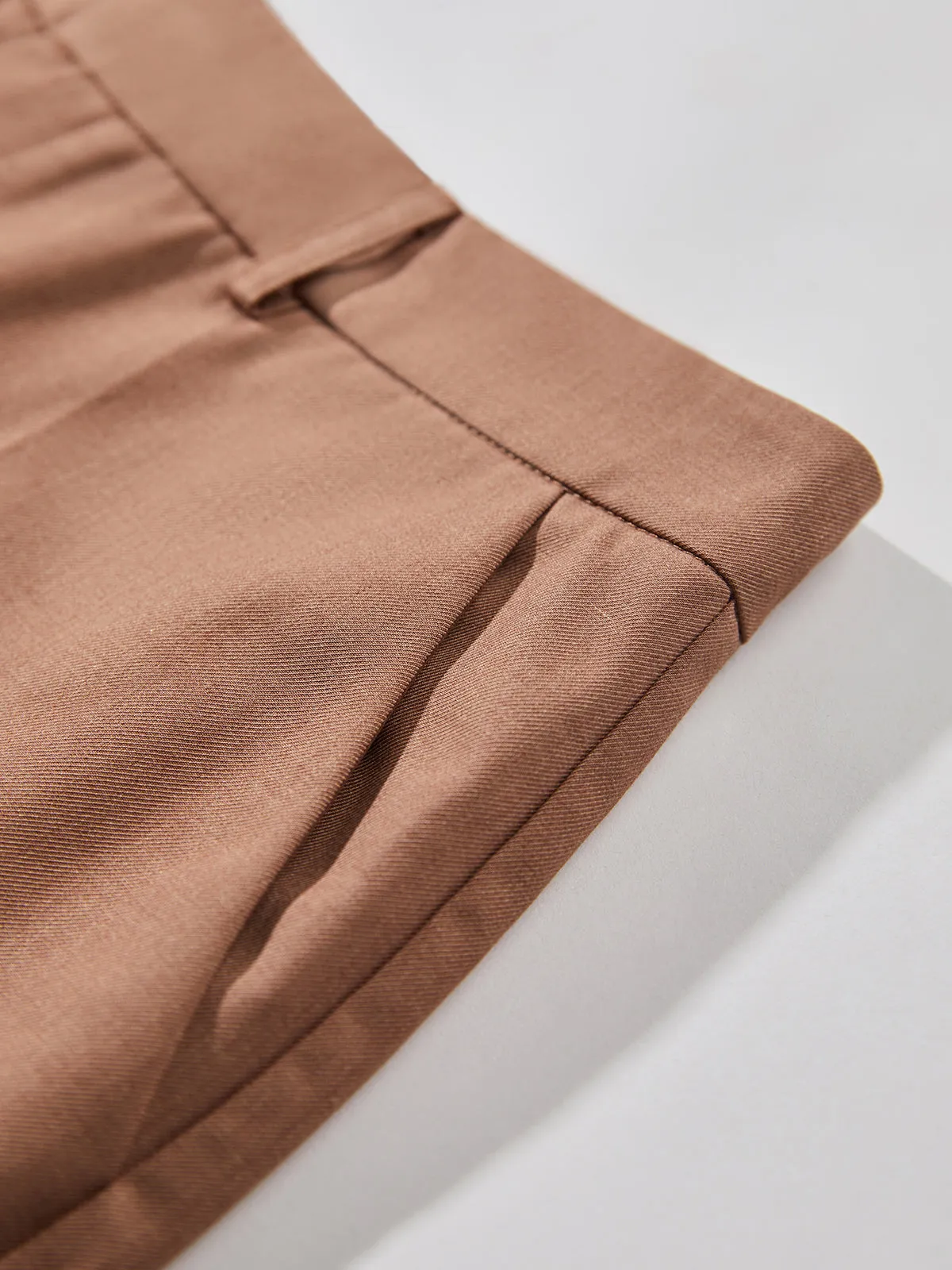 High Waisted Cropped Trendy Skinny Straight Leg Trousers