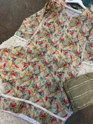 KHADIJAH’S | Embroidered Lawn 3pc Readymade | KJ130