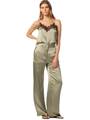 Leeland Flat Front Trouser in Eucalyptus