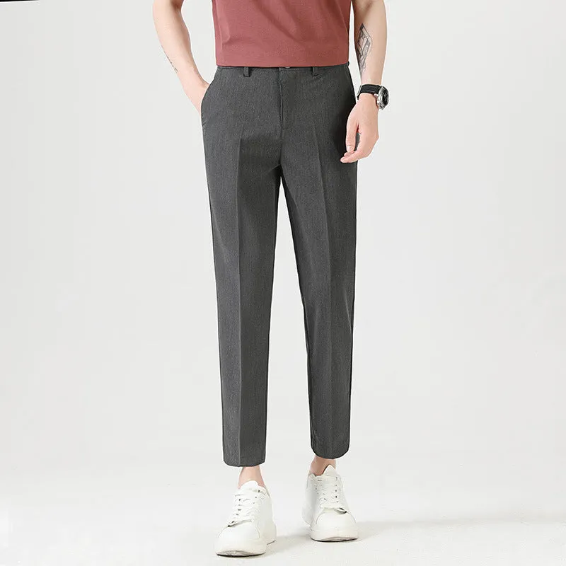 Light Luxury Men's Casual Small Trousers Stretch Pencil Pants Men's Trousers