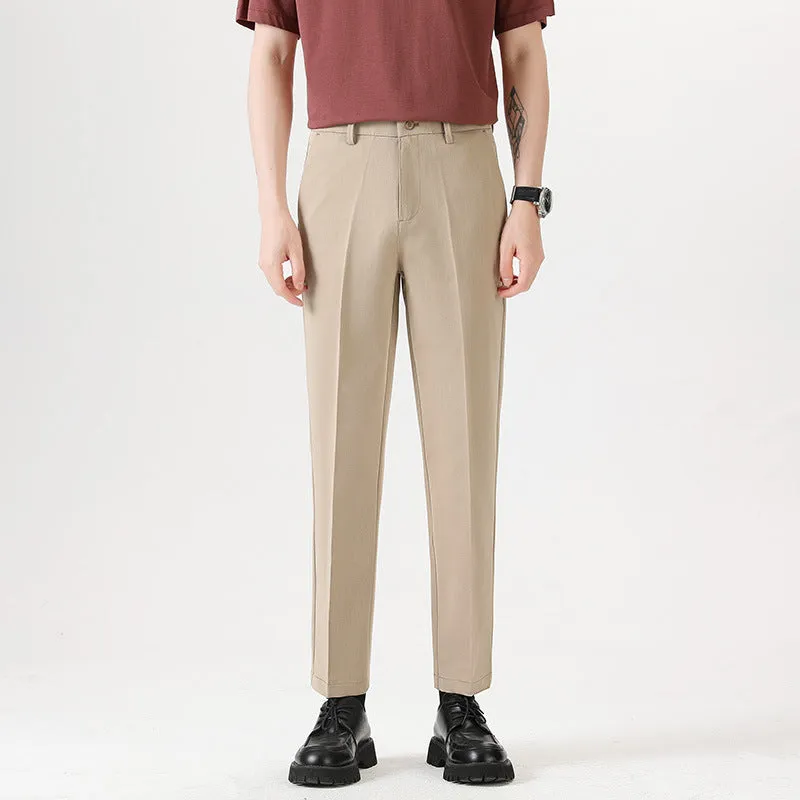 Light Luxury Men's Casual Small Trousers Stretch Pencil Pants Men's Trousers