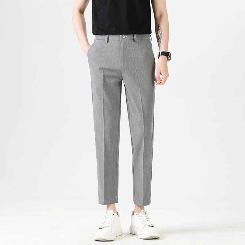 Light Luxury Men's Casual Small Trousers Stretch Pencil Pants Men's Trousers