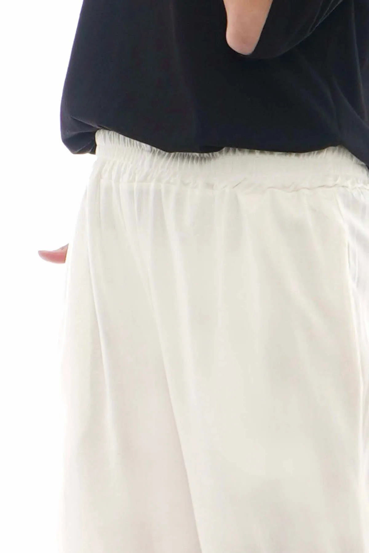 Macie Tie Leg Linen Trousers Cream