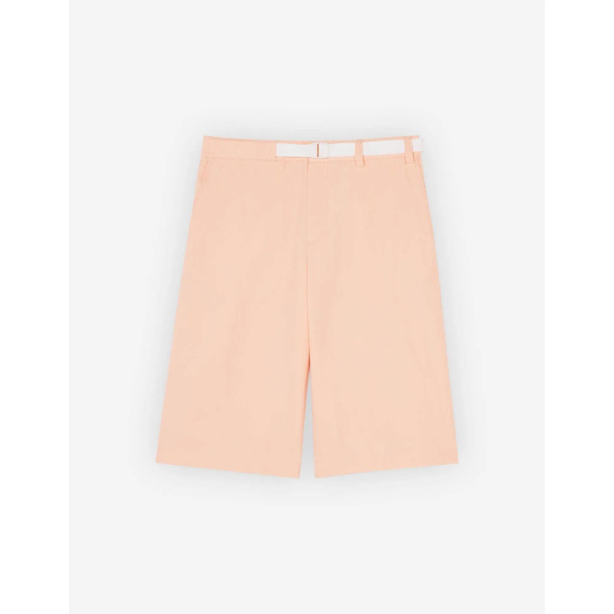 Men Belted Shorts - Peach