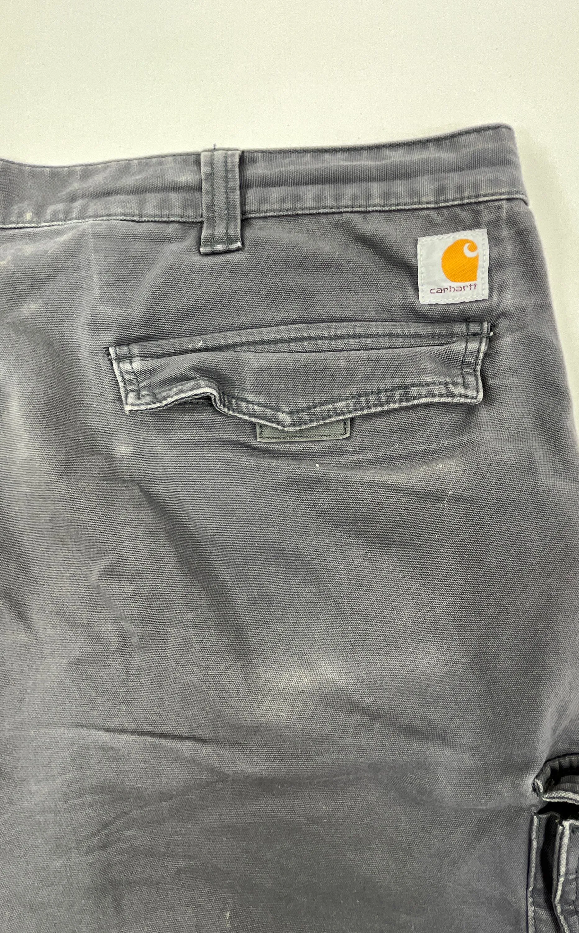 Men's Carhartt Relaxed Fit Grey Cargo Style Shorts - Size 44