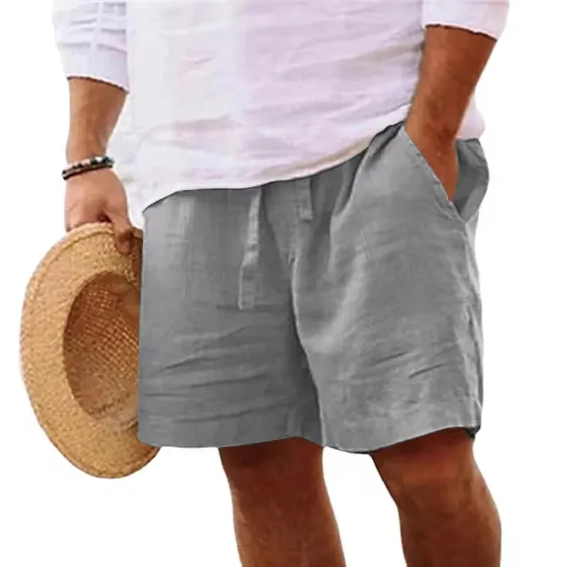 Mens Cotton Lightweight Gym & Beach Shorts  Casual Loose Fit, Summer Jogging Shorts