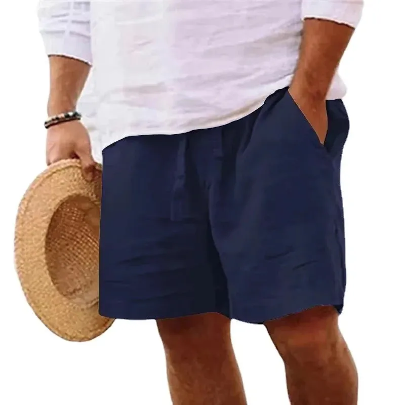 Mens Cotton Lightweight Gym & Beach Shorts  Casual Loose Fit, Summer Jogging Shorts