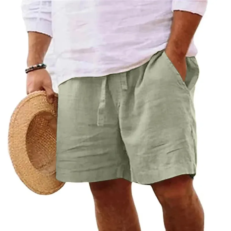 Mens Cotton Lightweight Gym & Beach Shorts  Casual Loose Fit, Summer Jogging Shorts