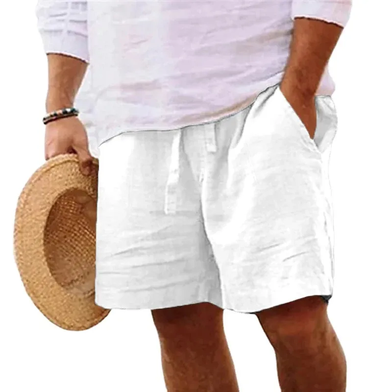 Mens Cotton Lightweight Gym & Beach Shorts  Casual Loose Fit, Summer Jogging Shorts
