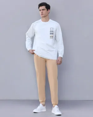 Mens Solid Round Neck Jogging Suit