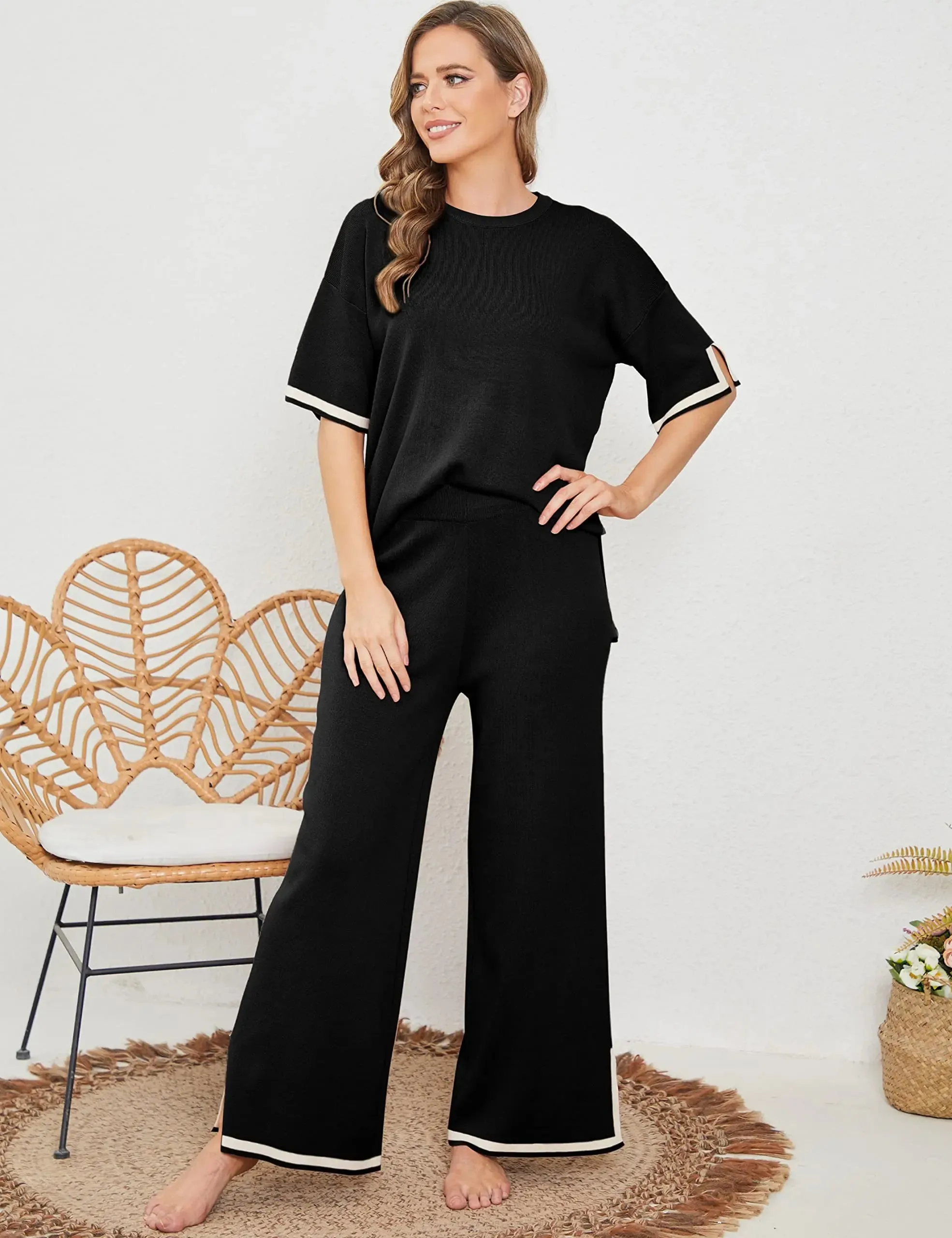 🎉New Product Launch💐– Classy Elastic Knit Lounge Set（50% OFF🔥）
