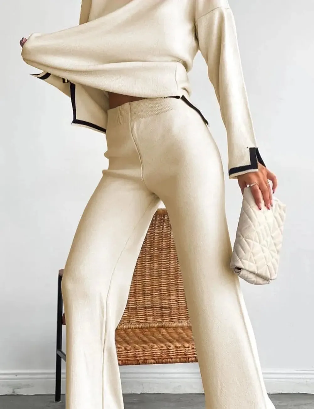 🎉New Product Launch💐– Classy Elastic Knit Lounge Set（50% OFF🔥）