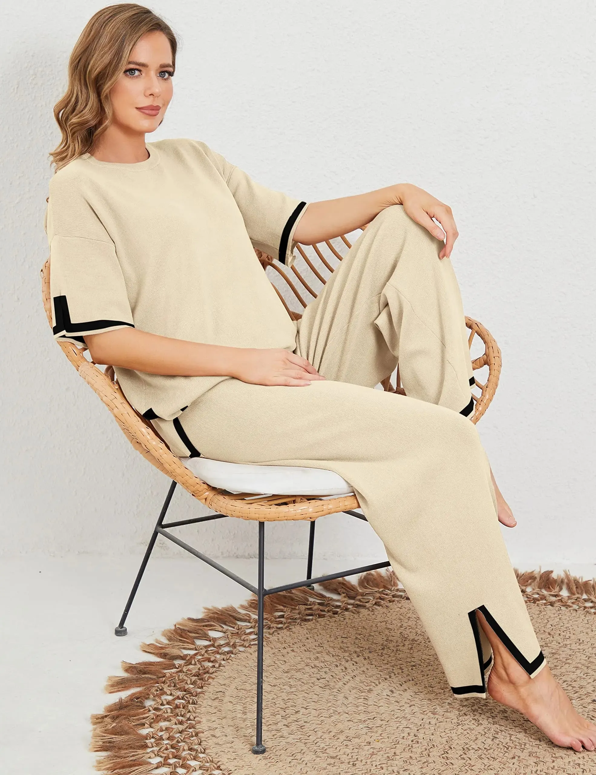 🎉New Product Launch💐– Classy Elastic Knit Lounge Set（50% OFF🔥）