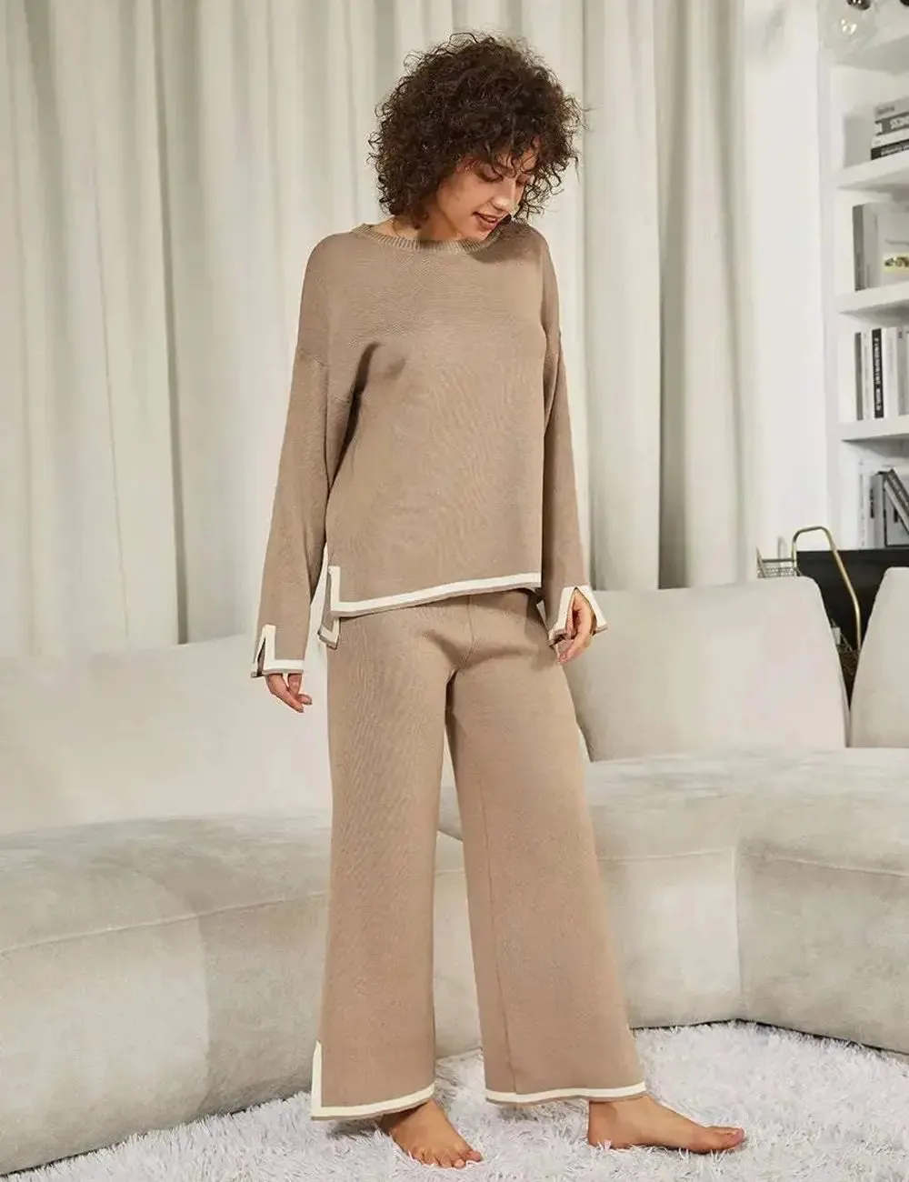 🎉New Product Launch💐– Classy Elastic Knit Lounge Set（50% OFF🔥）