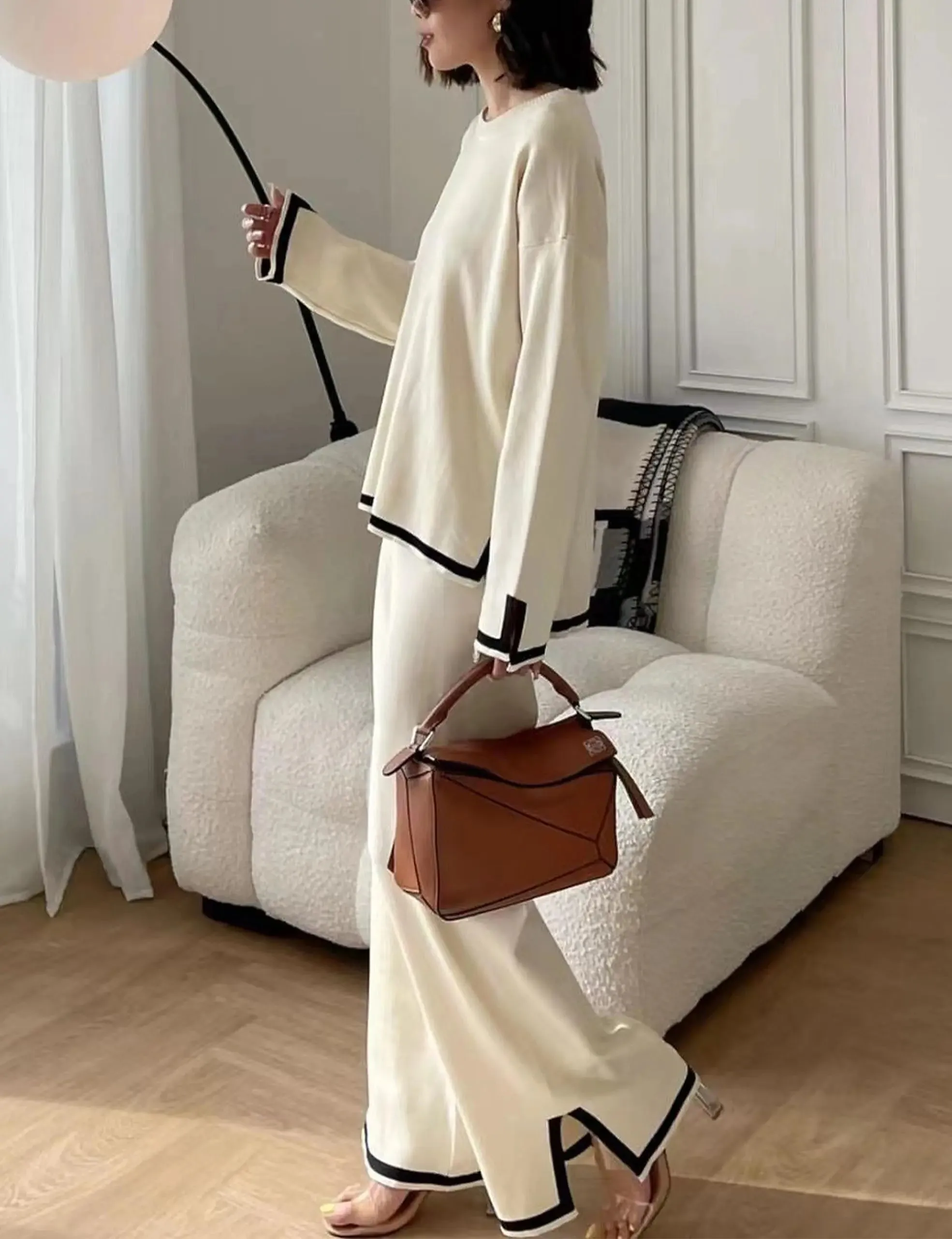 🎉New Product Launch💐– Classy Elastic Knit Lounge Set（50% OFF🔥）