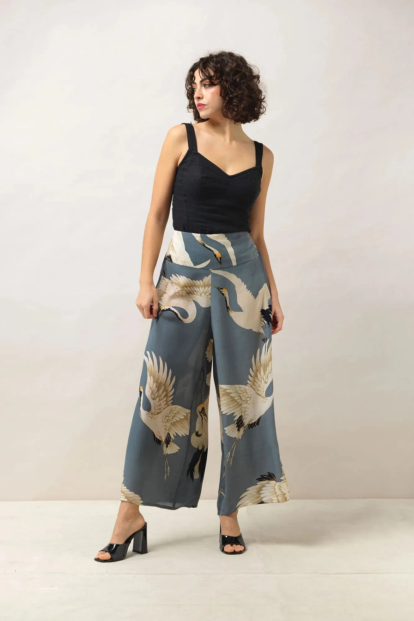 Palazzo Pants - Stork Slate