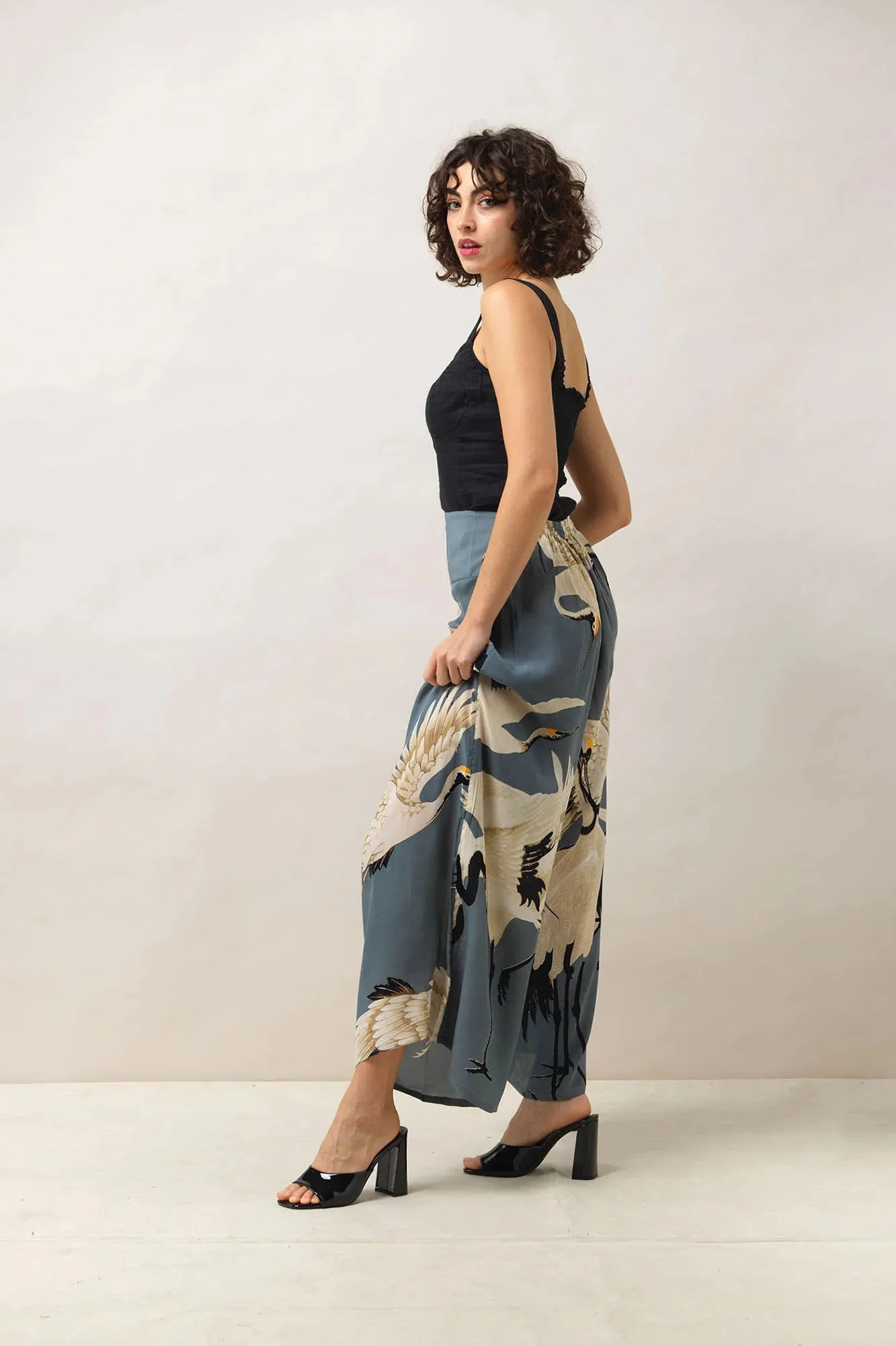Palazzo Pants - Stork Slate