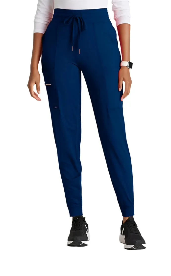 Performance Knit by Barco Pro Knit 5-Pocket Drawcord Waist Jogger Scrub Pant-Petite/Tall