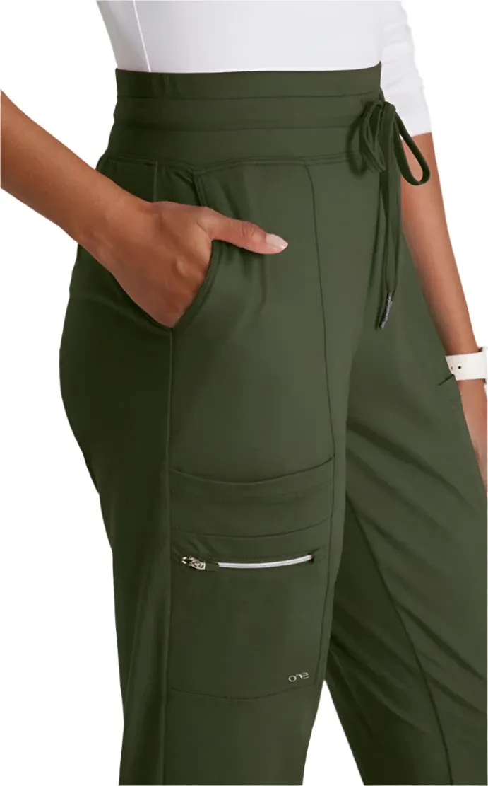 Performance Knit by Barco Pro Knit 5-Pocket Drawcord Waist Jogger Scrub Pant-Petite/Tall