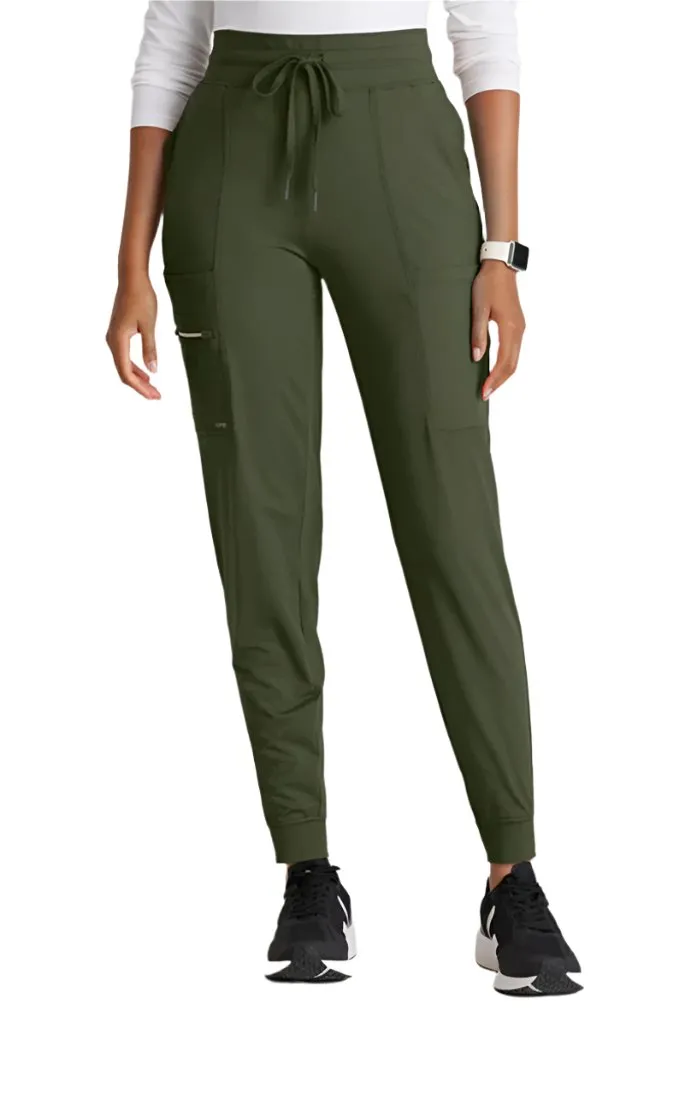 Performance Knit by Barco Pro Knit 5-Pocket Drawcord Waist Jogger Scrub Pant-Petite/Tall