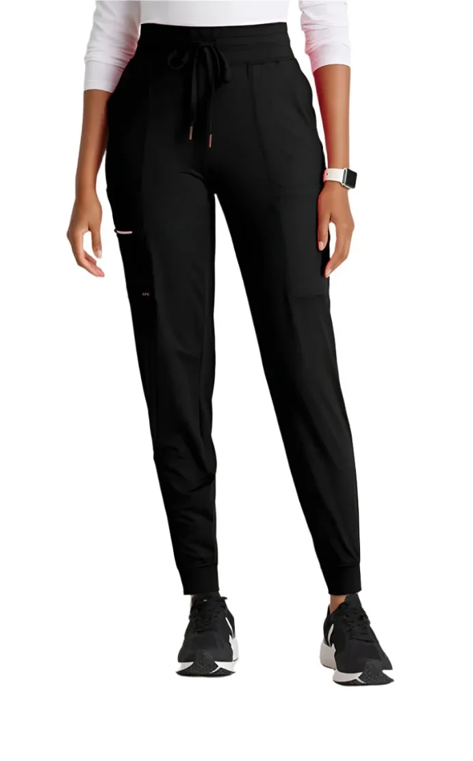 Performance Knit by Barco Pro Knit 5-Pocket Drawcord Waist Jogger Scrub Pant-Petite/Tall
