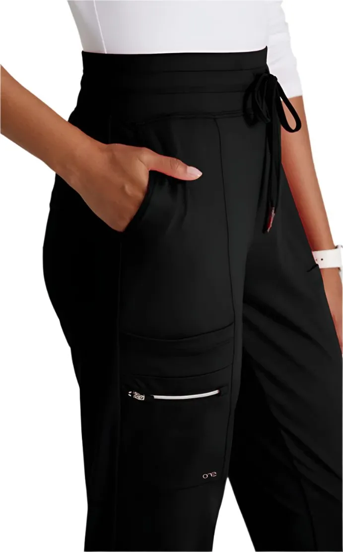 Performance Knit by Barco Pro Knit 5-Pocket Drawcord Waist Jogger Scrub Pant-Petite/Tall