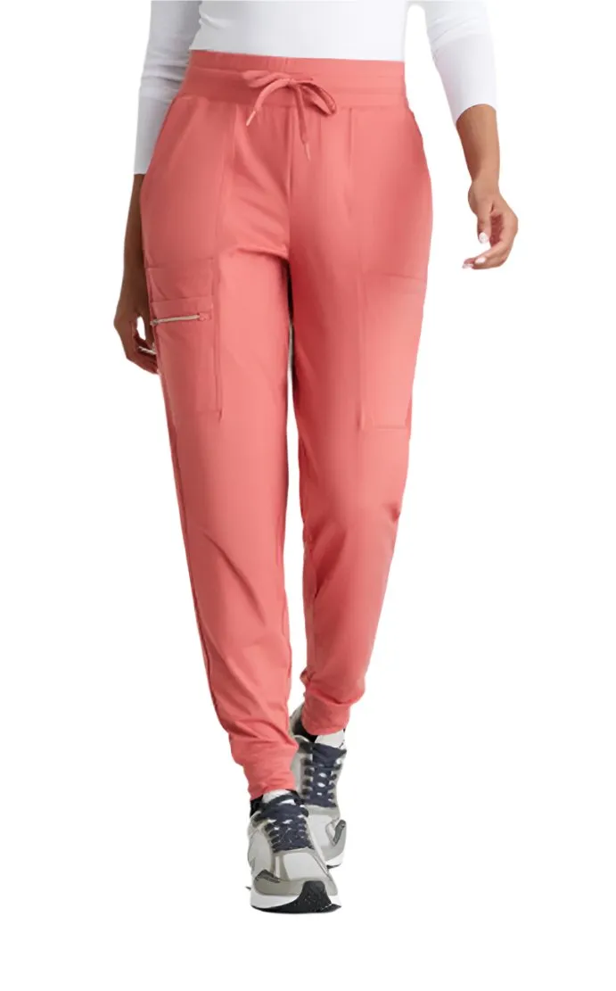 Performance Knit by Barco Pro Knit 5-Pocket Drawcord Waist Jogger Scrub Pant-Petite/Tall