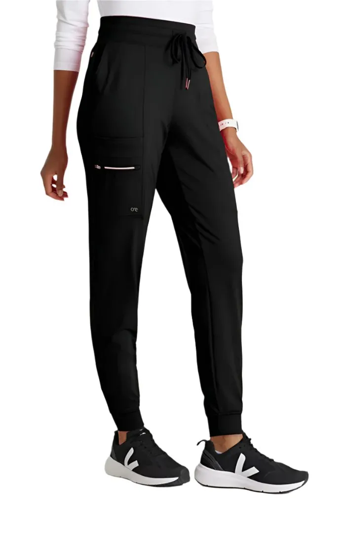 Performance Knit by Barco Pro Knit 5-Pocket Drawcord Waist Jogger Scrub Pant-Petite/Tall