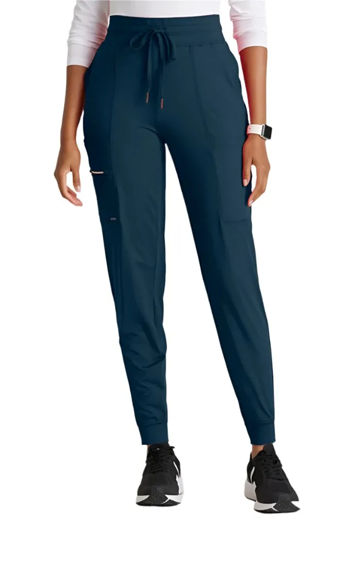 Performance Knit by Barco Pro Knit 5-Pocket Drawcord Waist Jogger Scrub Pant-Petite/Tall