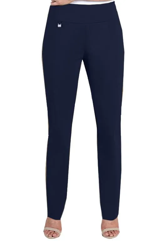 Petite Wide Band Pull On Relaxed Leg Pants - Midnight