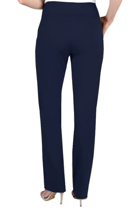 Petite Wide Band Pull On Relaxed Leg Pants - Midnight