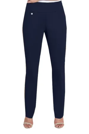 Petite Wide Band Pull On Relaxed Leg Pants - Midnight