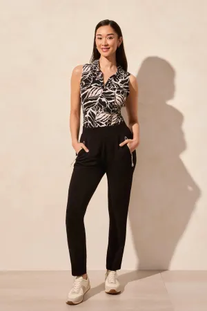 Pull On Ankle Pant w/Pockets-Black